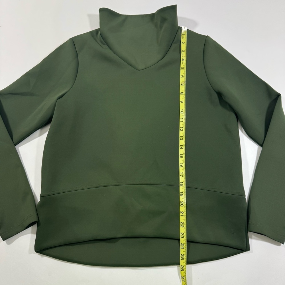 Lole Spacer Long Sleeve Funnel Neck Sweatshirt Green Kombu - Picture 9 of 9